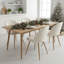 Chaises de salle à manger modernes avec tissu en chenille et pieds en métal d'aspect bois, disponibles en 2 couleurs-115139290