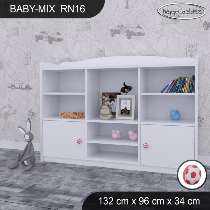 96cm H X 132cm W Kids Cube, White/Red