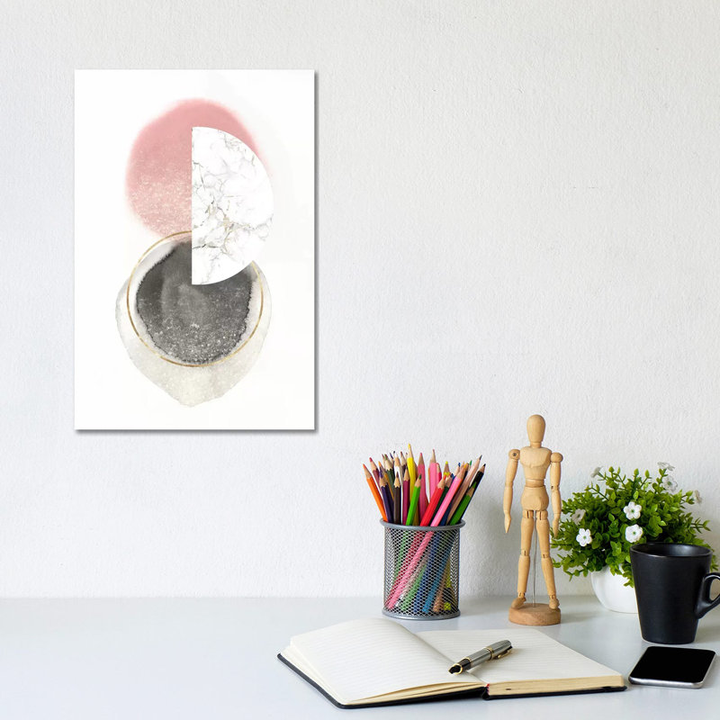 Blushing Geo I 1 Piece Wall Art on Canvas, 20.32 cm H x 30.48 cm W, Wrapped Canvas