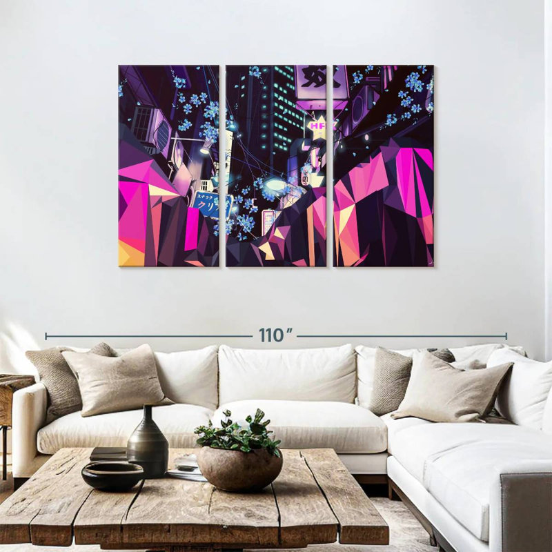 Sireci Geometric Blossoms, 48" H x 74" W