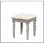 Ensemble de coiffeuse de style transitionnel avec tabouret, tiroirs de rangement et miroir à 3 côtés pour des meubles de chambre à coucher élégants