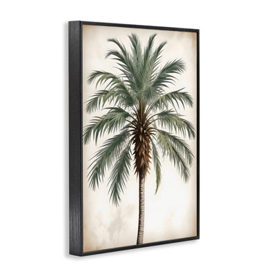 Giclée centrée à plumes de palmier, design par LSR Design Studio