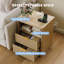 Table de chevet cannelée moderne avec station de charge, tiroirs et espace de rangement ouvert pour la chambre à coucher-126526962-126526960