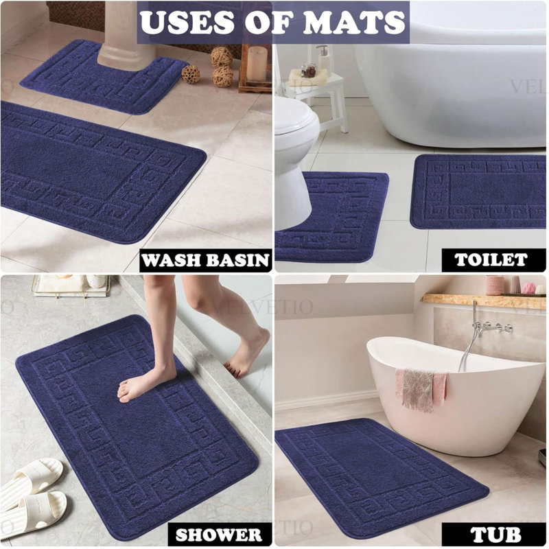 Polypropylene Bath Mat, Navy