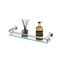 Étagère de salle de bain en verre trempé 20 pouces - fixation murale, finition nickel brossé, avec rail