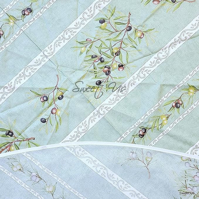 Wipeable  Spill Resistant Acrylic Coated  Cotton Tablecloth