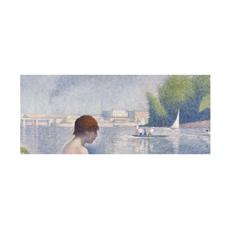 Art de toile sur toile de George Pierre Seurat, Asnires, 1884, H 20 po x l 47 po