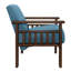 Fauteuil d'appoint avec assise en tissu et structure en noyer-1982951088