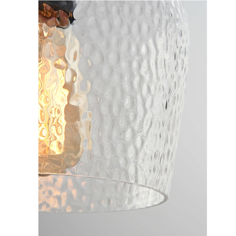 Luminaire suspendu en forme de dôme antique noir 7,9 po Emille