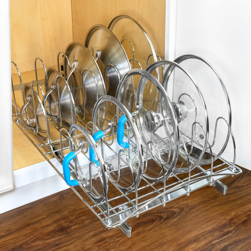 Support pour pot à couvercle escamotable et armoire à biscuits Lynk ProfessionnelAL® 14 po x P 21 po, chrome