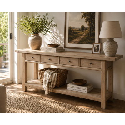 91'' Solid Wood Console Table