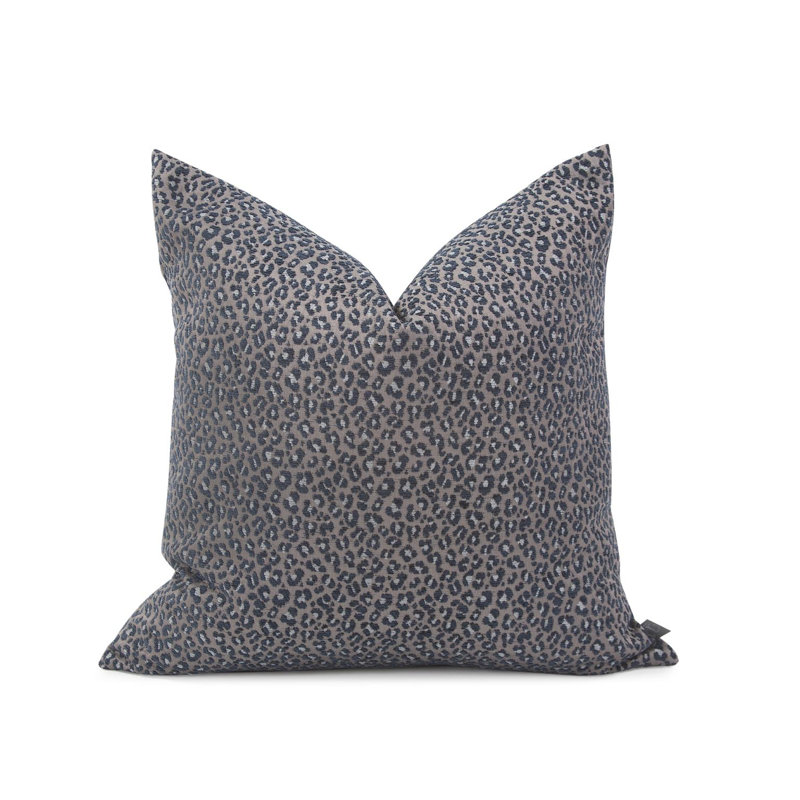 Oreiller 24 x 24 Lynx - Insert, Indigo avec motif géométrique, H 20 po x l 20 po, Duvet