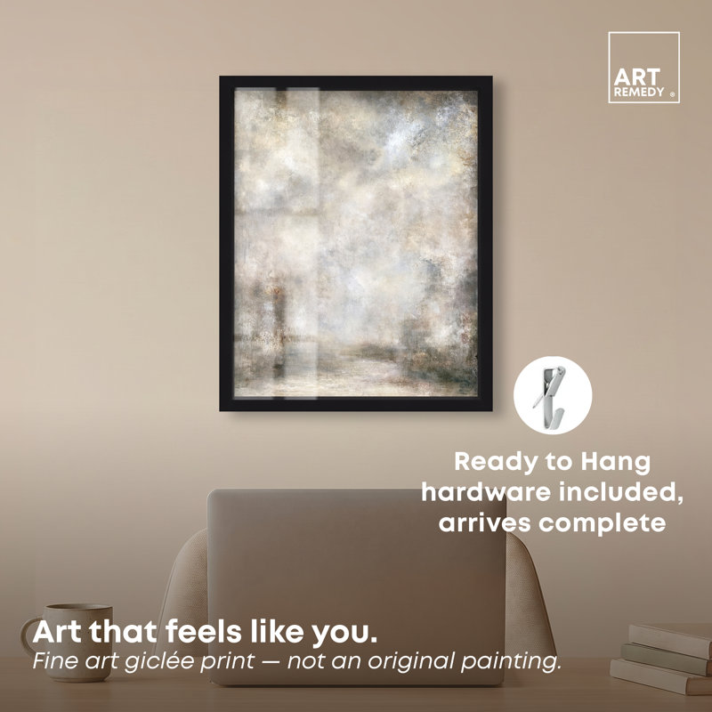 Décoration murale bord de mer Fading Storm II, H 21 po x l 17 po, Cadre noir