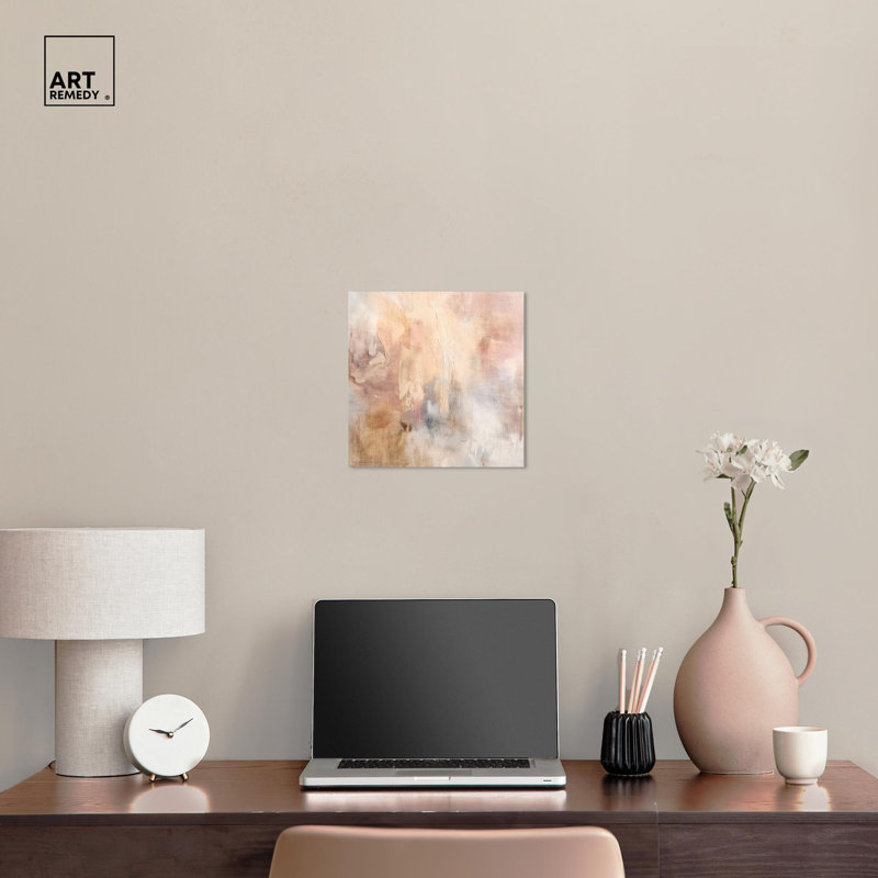 Smeared Codex III 12" x 12" Abstract Canvas Art