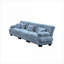 Canapés modulaires | Canapé modulaire 3 places à assise profonde pour salon | Chenille | Chenille bleue
