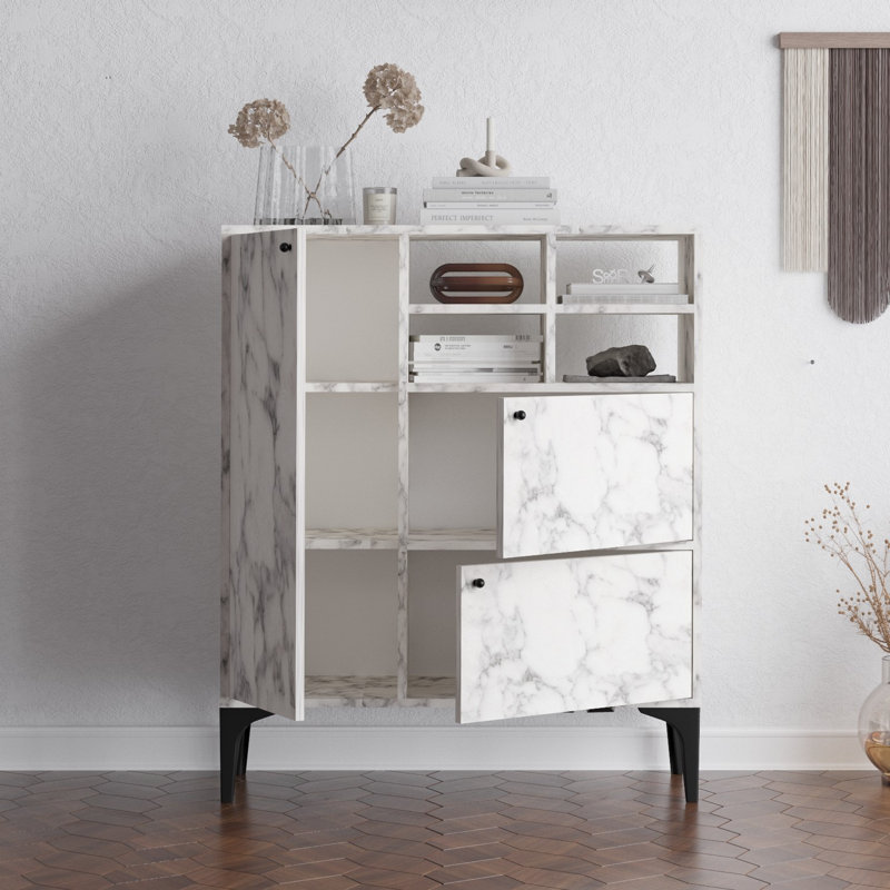 Elegance 125cm Console Table, Carrara Marble
