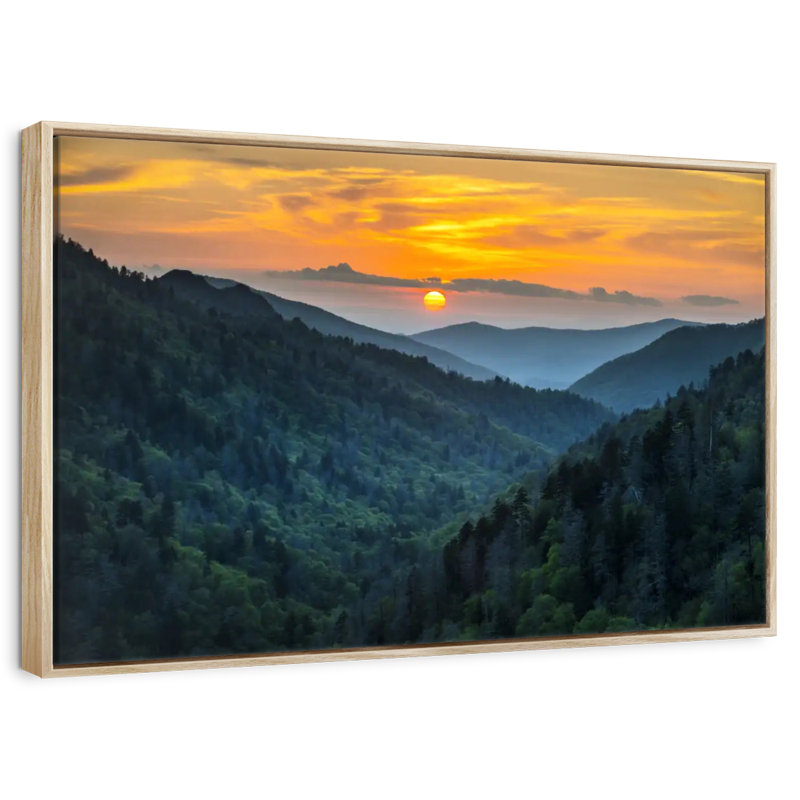 Parc national des Smoky Mountains, Cadre flottant en bois naturel, 13 po x 9 po