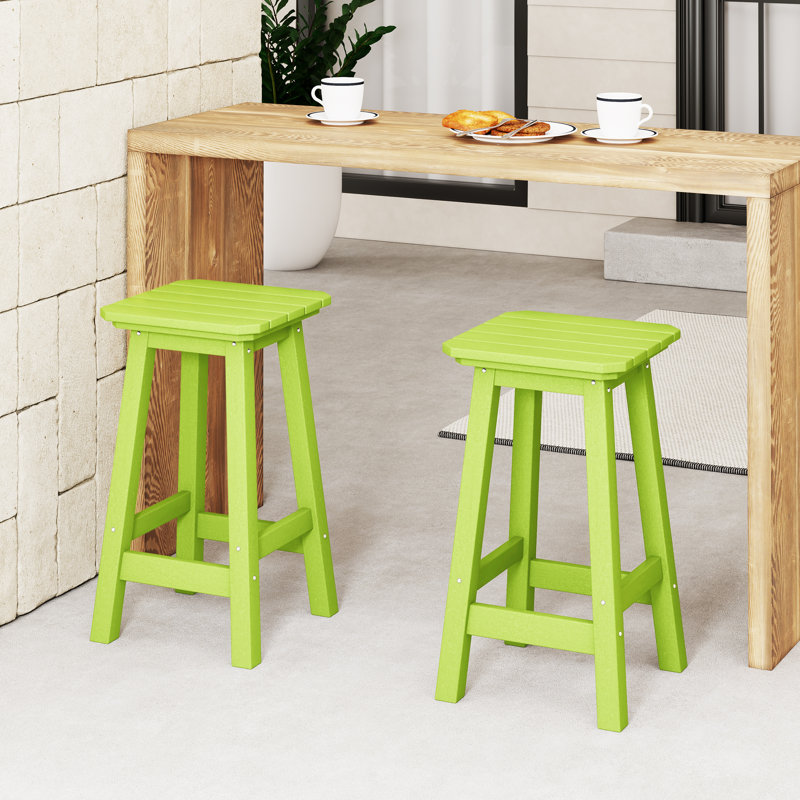Tabouret de comptoir carré 24 po Laguna, Citron