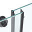 Porte de douche sans cadre 58-59 x 75 en verre trempé transparent 5/16 en noir mat