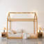 Lit simple en bois gris pour lit de bébé-1695922980
