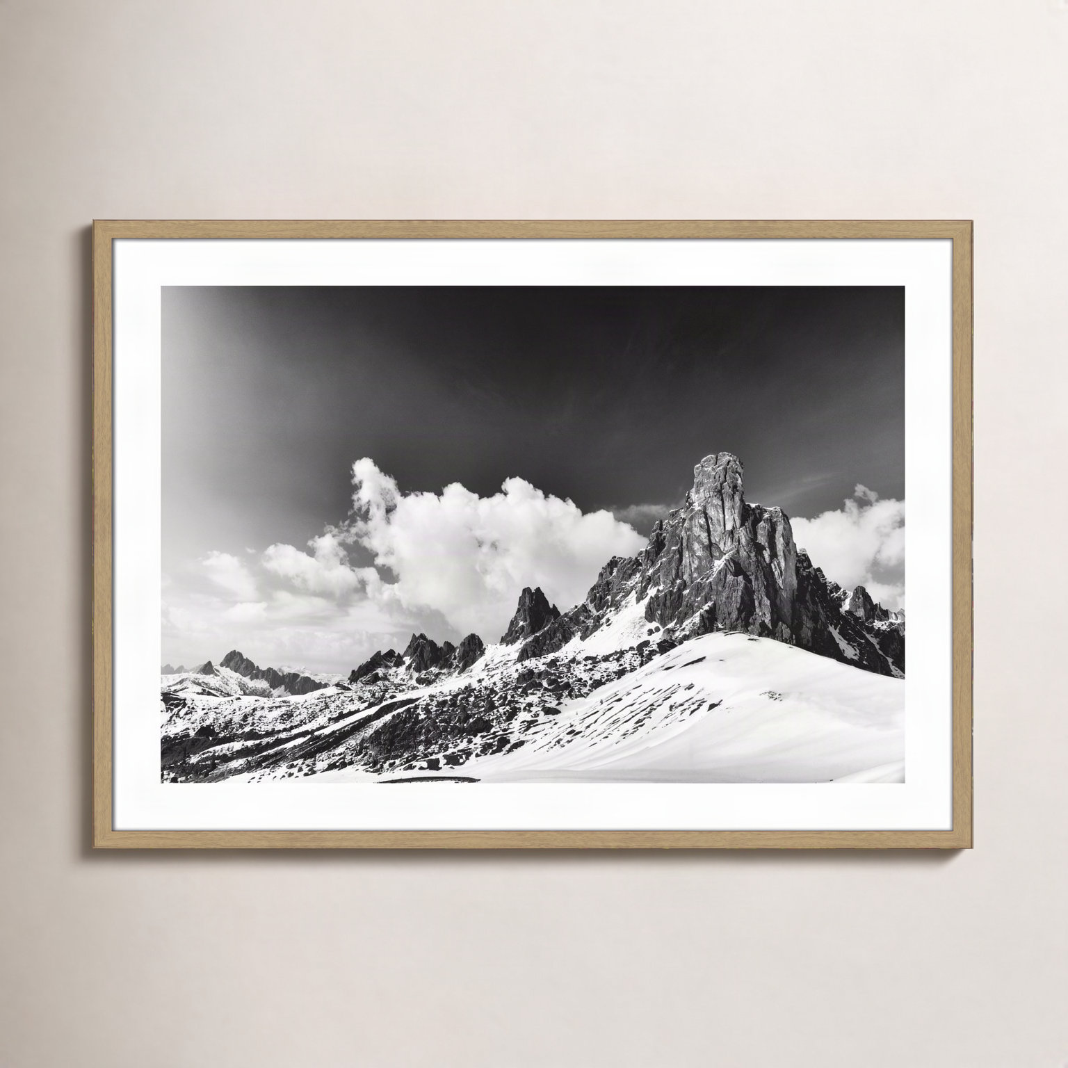 Dragon's Tail Print by Lars Van de Goor, 25.5" H x 35.5" W x 0.75" D, Natural Framed