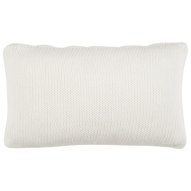 Ivory 3D Diamond Pattern Rectangular Pillow