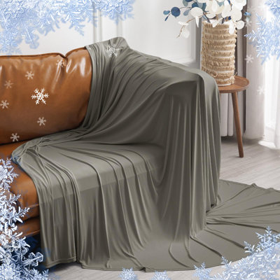 PHF Reversible Double Cooling Blanket, Ultra Soft Thin Summer Single Layer for Hot Sleepers,Breathable Lightweight Portable Silky