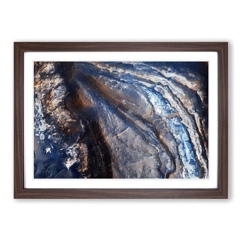 Out of Space Vol.30 in Abstract - Picture Frame Graphic Art Print, Walnut Framed, 62cm H x 87cm W x 2cm D