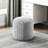 Cylindrical Pouf With Zipper Closure And 100% Chenille Fabric 16" X 17"H For Versatile Home