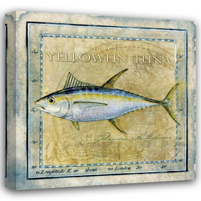 Beachcrest Home ™, reproduction d'art sur toile tendue par Beth Anne, Ocean Fish