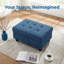 Flint Storage Ottoman | Non-Pilling Fabric | X-Stitching | Solid Wood Frame-1510540563