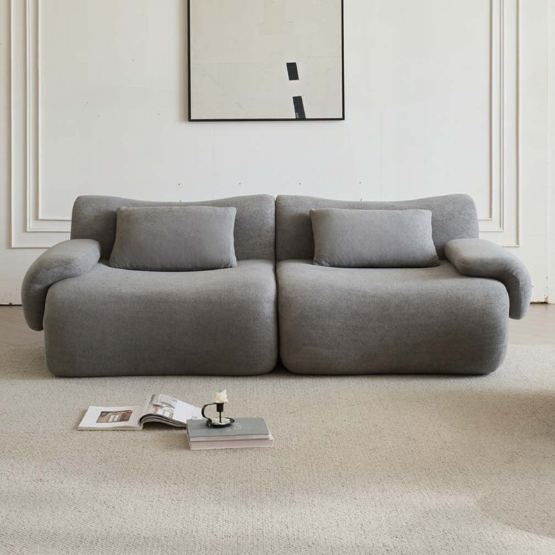 Modular Sectional Sofa, Compressed Sectional Sofa, 26.77" H x 114.17" W x 39.37" D, Light Grey, 3