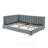 Full Size Velvet Upholstered Tufted Bed Frame with Comfortable Backrest and Armrests for Bedroom and Living Room-114571679