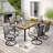 6 - Person Metal Patio Dining Set With Rectangular Table
