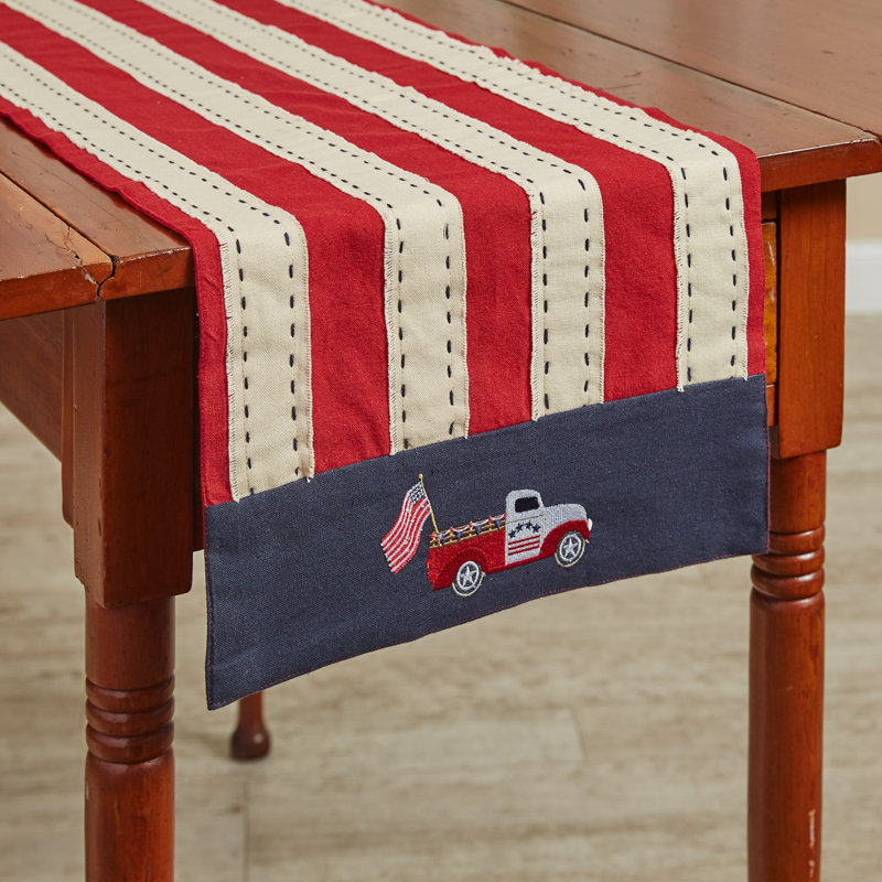  Star Spangled Truck Table Runner 14" X 42"