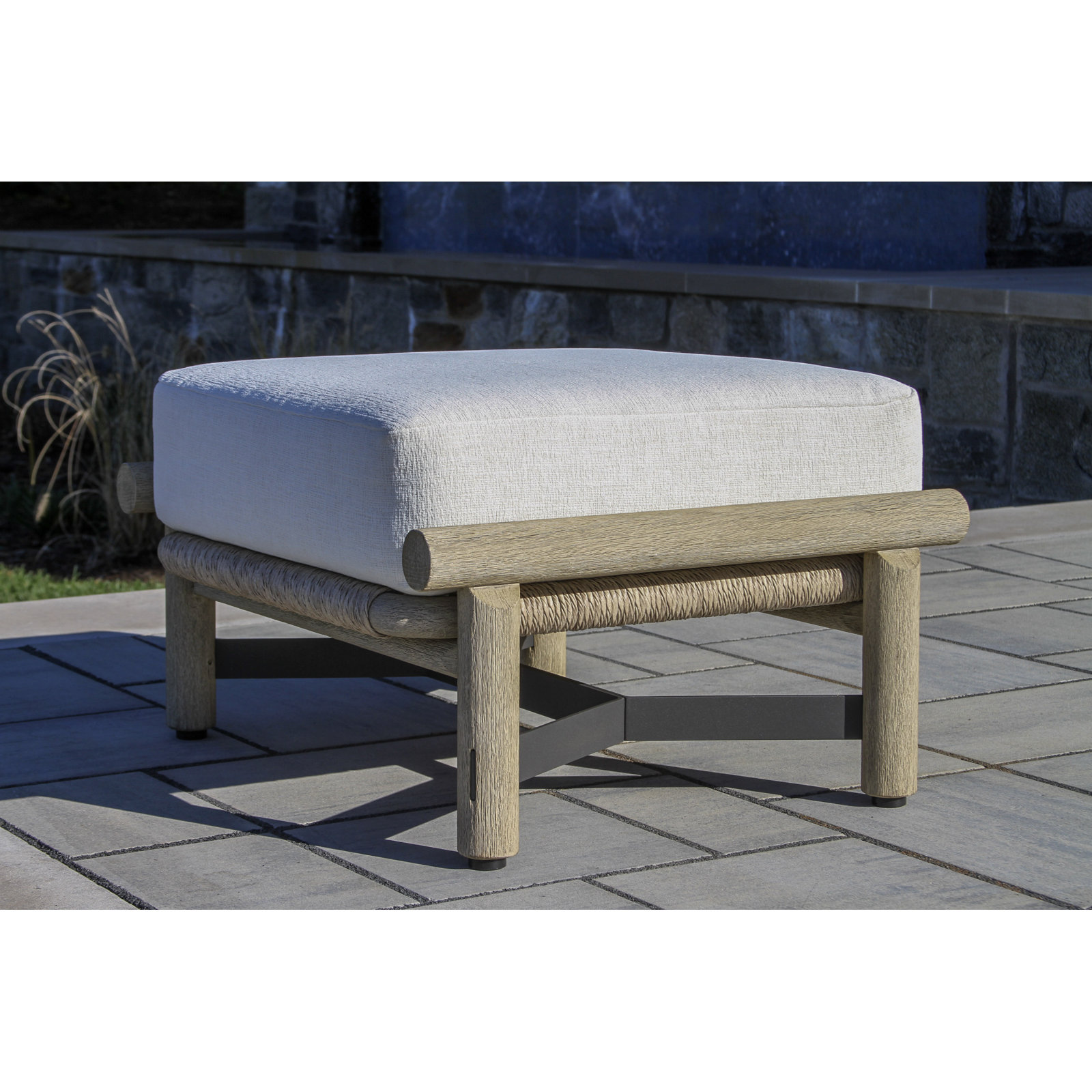 Inessa Teak Patio Footstool