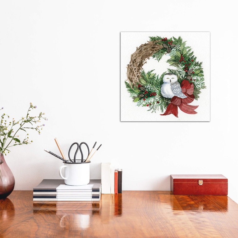 Holiday Wreath by Kathleen Parr McKenna - Wrapped Canvas Print, 66.04 cm H x 66.04 cm W x 1.91 cm D