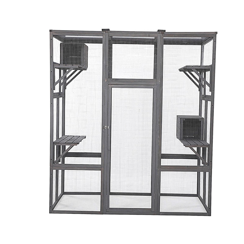Très grande cage à chat - Gris