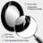 Exploring The Depths Of Black Marble VI - Black Oval Wall Mirror Decor-454220497