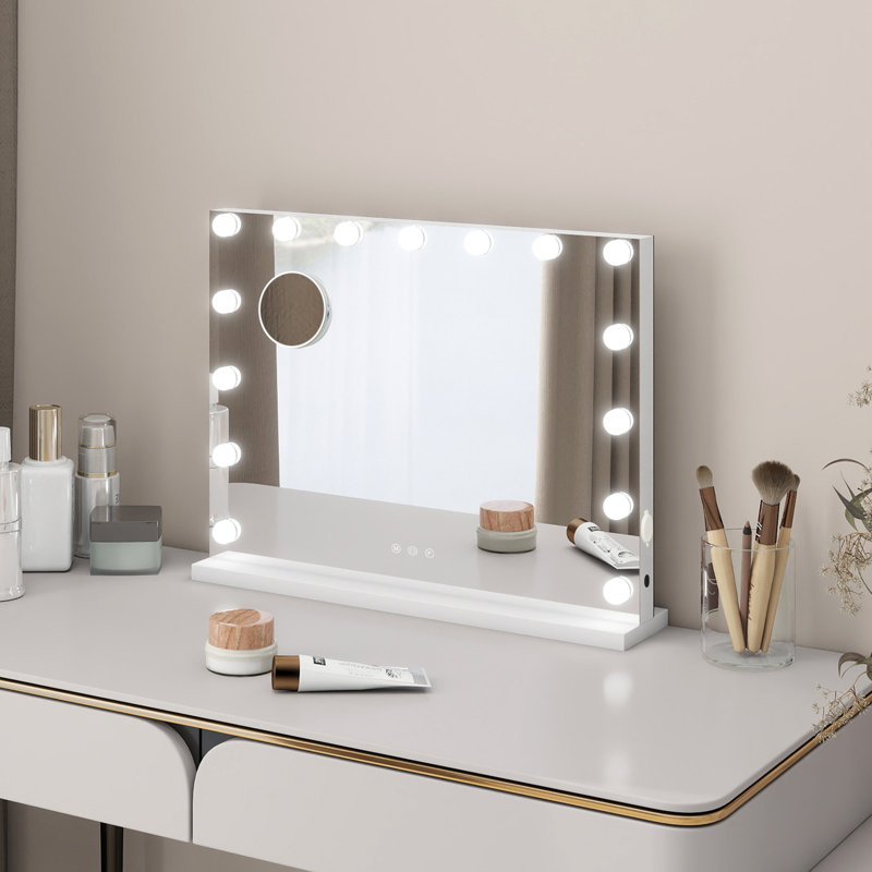 Miroir mural Benvida, Blanc, 23 po x 18 po