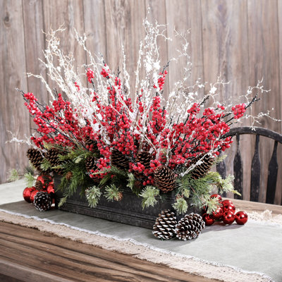 Silk Berry Arrangement in Planter