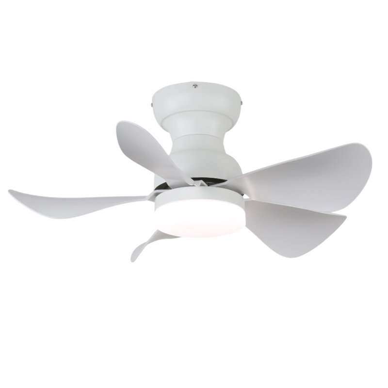 30" Modern Flush Mount Ceiling Fan with Dimmable LED, Remote Control & Reversible Motor – Ideal for Small Rooms, Energy-Efficient & Sleek Design