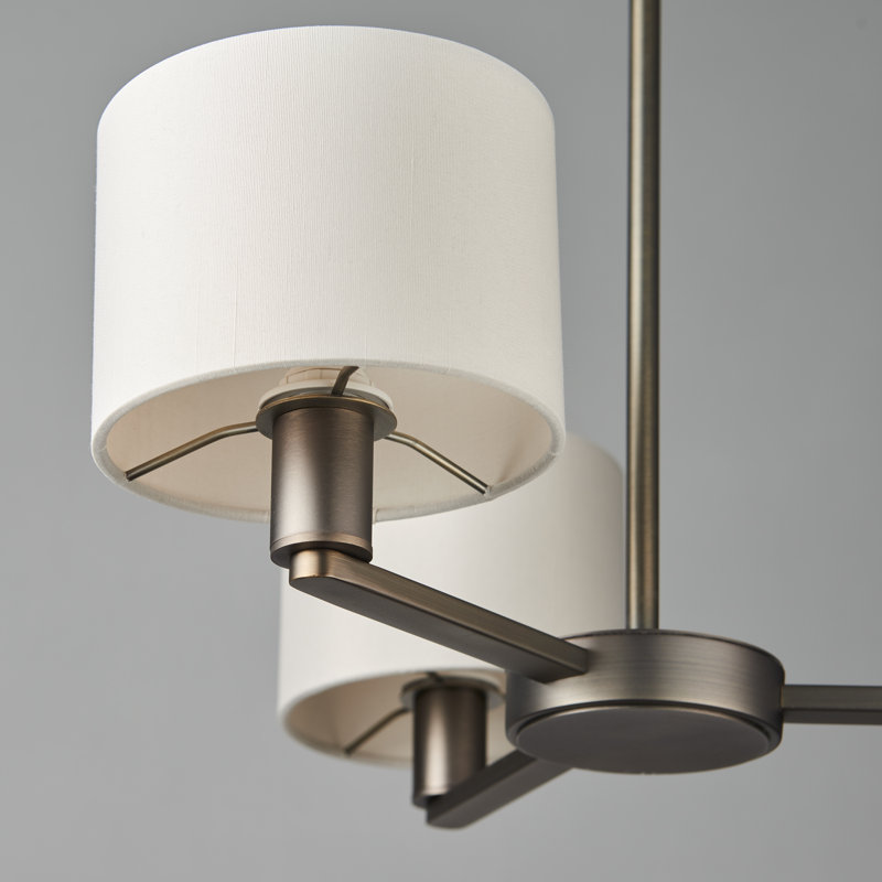 Katrina 3 - Light Shaded Chandelier, Antique Bronze