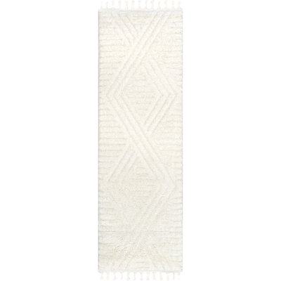 Geometric Shag Tassel Area Rug