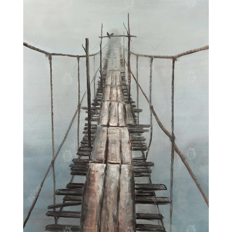 Old Abandoned Bridge Print On Canvas