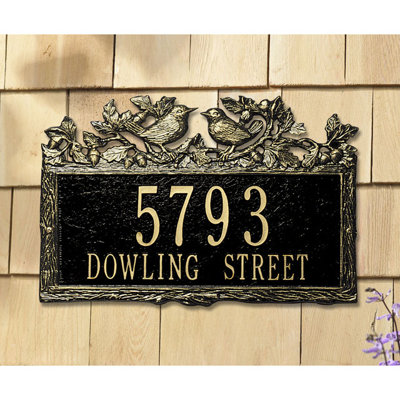 Woodland 2-Line Wall Address Plaque