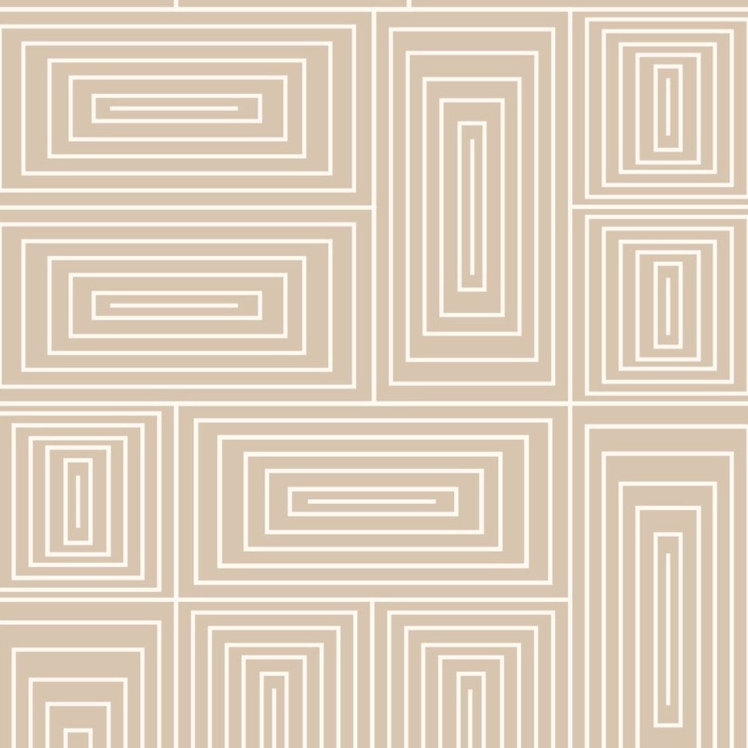 Nia Geometric Peel & Stick Wallpaper, Peach, Non-pasted, Paper