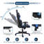 Blue Elephant Adjustable Reclining Faux Leather Swiveling PC & Racing Game Chair-1746513323