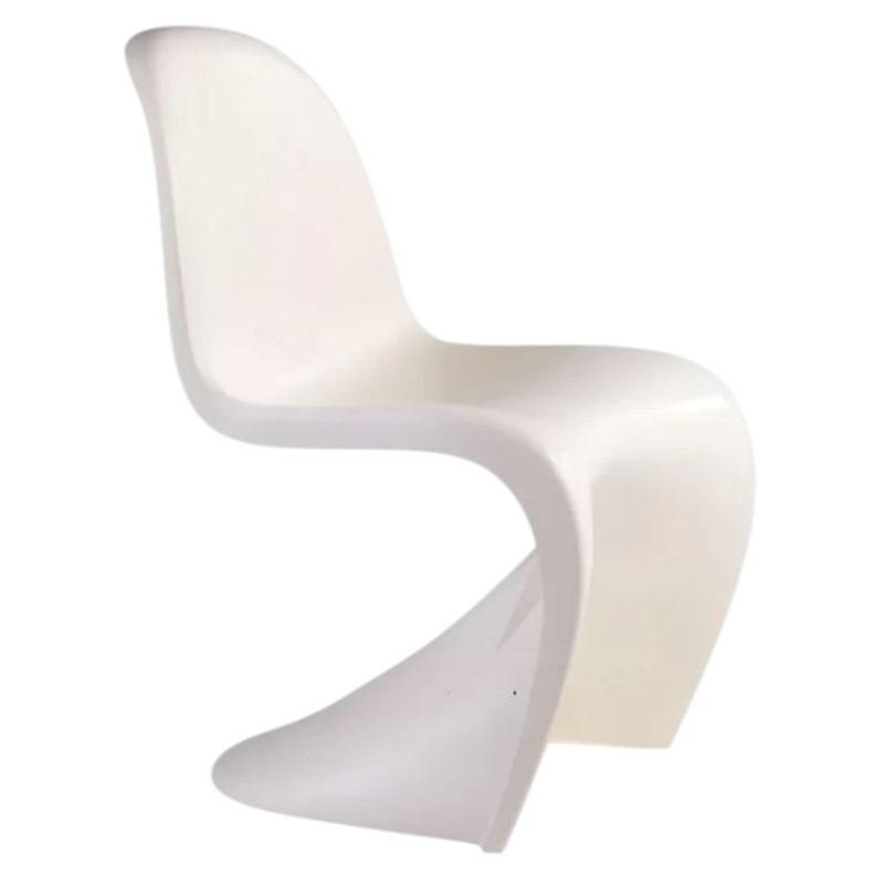 Chaise pour enfant en plastique Momo, Blanc