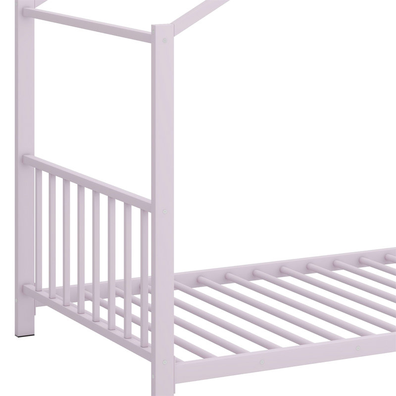 Lit plateforme en métal, Rose